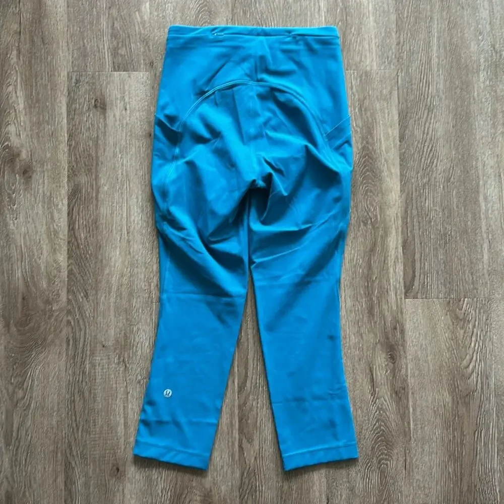 Lululemon Swift Speed High Rise Crop Leggings‎ Hawaiian Blue Size 4